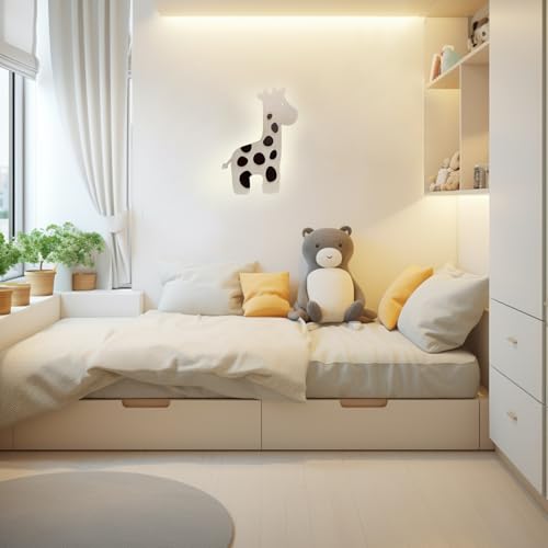 Image of Quace Wooden Giraffe Wall Lamp for Gifts,Baby Adults Bedroom, Gaming Room, Home and Party