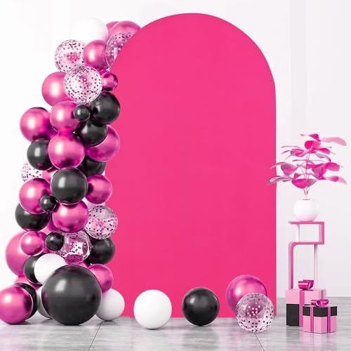 Funda decorativa para arco de boda FANPROMS 2.6x6 FT Rosa miniatura 5