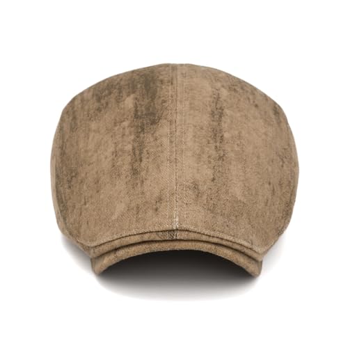 Image of Quanhaigou Retro Mens Women Flat Gatsby Newsboy Cap Ivy Irish Hats Driving Cabbie Hunting Warm Cap