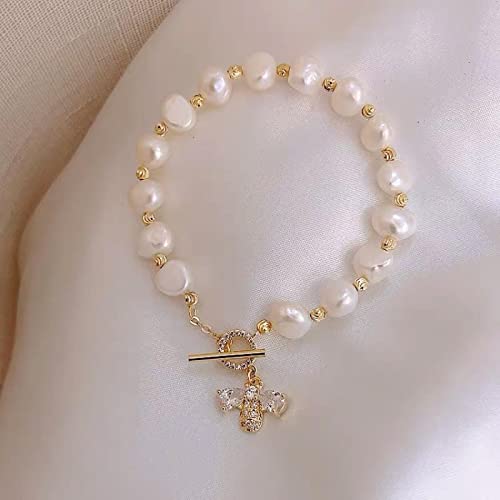 Bracelet perles d'eau douce véritable pour poignet délicat femme