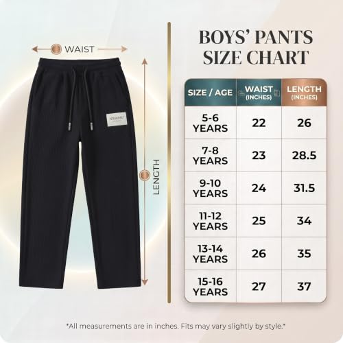 Image of Lymio Junior's Pants for Boys | Relaxed Fit Casual Baggy Corduroy Trousers | Boys Wide Leg Streetwear (SSK-08-10)