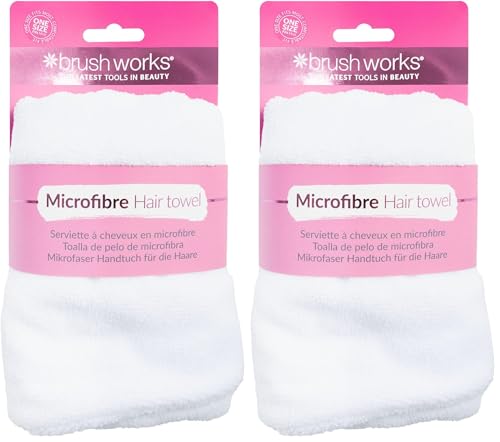 Brushworks Microfibre Hair Towel (Lot de 2)