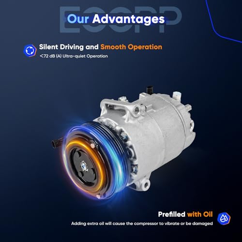 Image of ECCPP AC Compressor Fit for Chevrolet Cruze 1.4L 2012-2016 | Fit for Chevrolet Cruze Limited 1.4L 2016 AC Compressor with Clutch Rapid Cooling