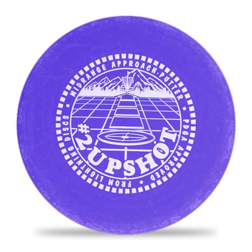 Lightning Discs Sure Grip Plastic #2 Upshot Putter Golf Disc | 170-175 Grams Beginner Midrange | Stable Straight Line Shots