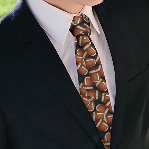Woaidy Men's Ties Football Necktie Funny Sport Skinny Neck Tie For Weddings Party Business Groom Dances #TOP2