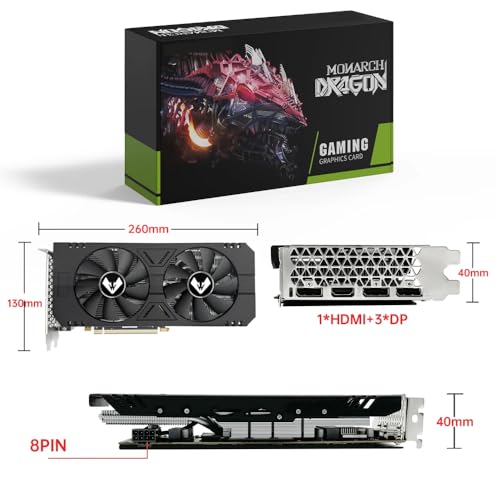 Placa de Vídeo RX 590 8GB GDDR5, 256 Bits, Dual Fan, 8PIN, SOYO