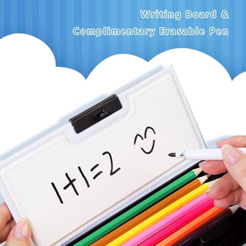 Image of Parshya Plastic Password Lock School Students Pencil Box with Inbuilt Sharpener, Cute Cartoon Stationary Compass for Boys, Geometry Case for Kids Girls, Best for Gifts (Password Space Travel Black)