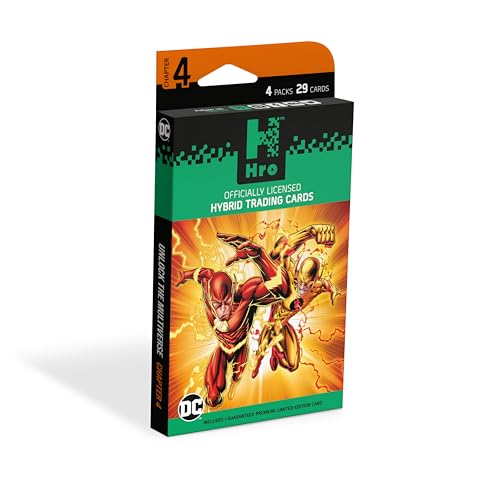 HRO - Cartes à collectionner hybrides DC Comics : Chapitre 4 - Premium Booster Box – 4 boosters - 29 cartes au total