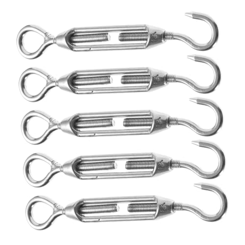 Juego de 5 Tensores ajustables para cable de acero M5 Acero inoxidable 304 miniatura 1