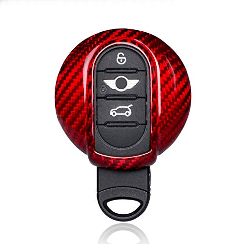 For BMW MINI キー ケース カーボン製 MINI キーカバー F56 F55 F57 キーケース ハイクオリティ F56 F55 F57 赤