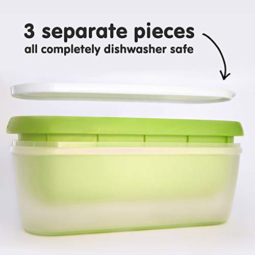SUMO Jumbo Homemade Ice Cream Containers: Dishwasher Safe Tub. 2.5 Quart (Green)