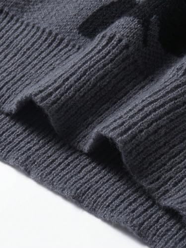 Floerns Men's Halloween Long Sleeve Knitted Drop Shoulder Sweaters Pullover4