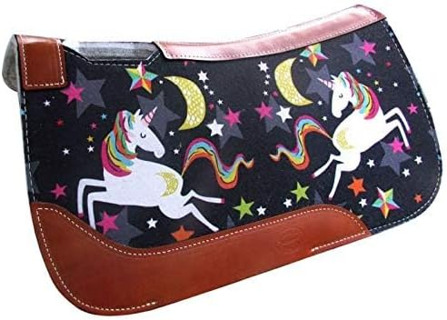 Showman Pony 24" x 24" Dreaming Unicorn Print Felt Saddle Pad