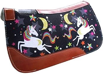 Showman Pony 24" x 24" Dreaming Unicorn Print Felt Saddle Pad