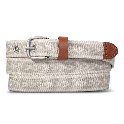 Eddie Bauer Women's Cascade Grommet Webbing Belt with Metal Buckle- Khaki - Small
