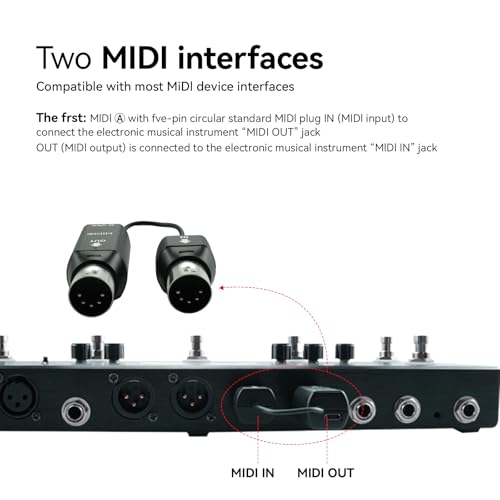 M-VAVE Wireless MIDI Transmission System Ultra Low Latency, USB Bluetooth Option for MIDI Controller Mac, iOS, Windows, 5-PIN DIN Interface Wireless MIDI Keyboard Instrument Synthesizer