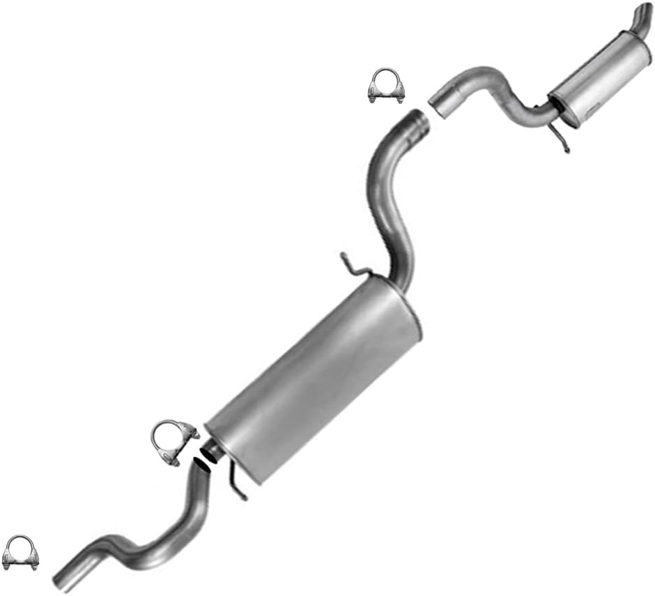 Northeastern Exhaust Stainless Steel Resonator Muffler Exhaust System fits: 2008-2010 Dodge Chrysler Volkswagen Town & Country Grand Caravan Routan 3.3L 3.8L 4.0L