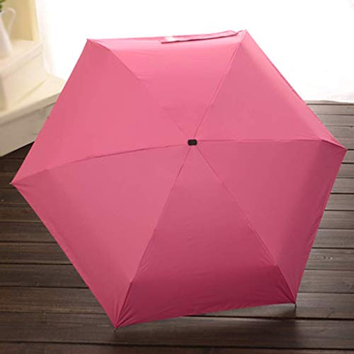 Grand parapluie pliable mini à cinq plis avec film de protection solaire UV pour femme MU