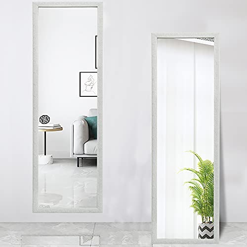 Beauty4U Full Length Mirror Door Mirror Full Body Dressing Mirror Wall Mounted Hanging for Dorm Home, 50"x 14", White