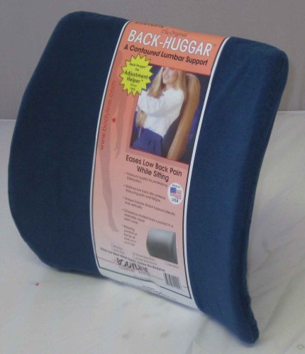 Holiday Deals 🛒 Back-Huggar® The Original Lumbar Cushion (Bucket Style) - Blue