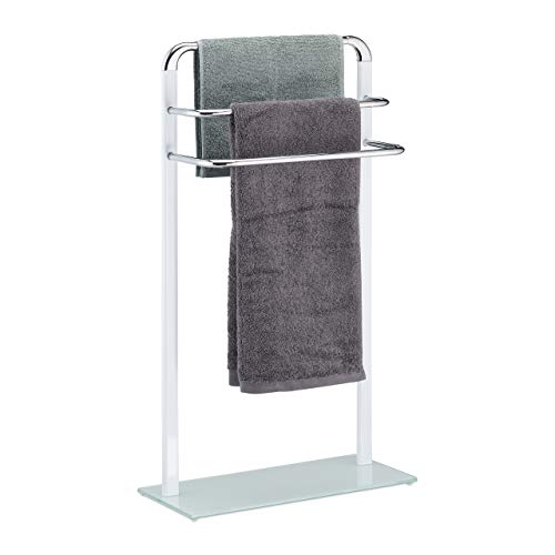 Toalleros de Pie Baño Plata Baratos Marca Relaxdays