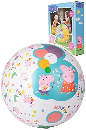 Peppa Pig Arroseur Boule de Plage 50 cm pour jeux d'eau