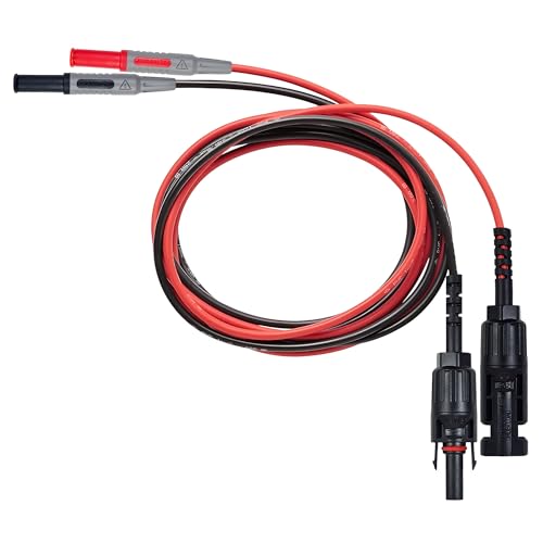 ZIBOO PVLEAD1 Solar to 4mm Test Lead Set, Solar Test Cables Wires 1000V/20A for Photovoltaic Solar Panel System, Compatible with Fluke 87VMAX-PVLEAD1,SMFT-1000