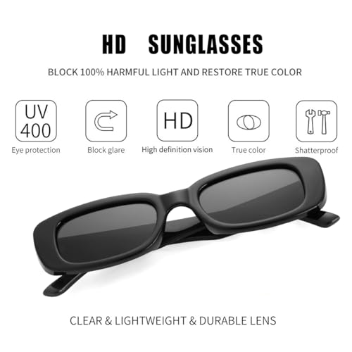 Kursan Small Rectangle Sunglasses for Women Men Square Frame Sun Glasses – 100% UV400 Protection3
