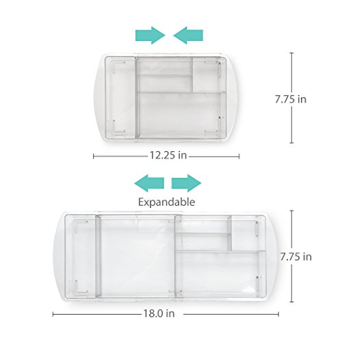 BINO Multi-Purpose Plastic Drawer Organizer, 9 Section Expandable thumbnail 3