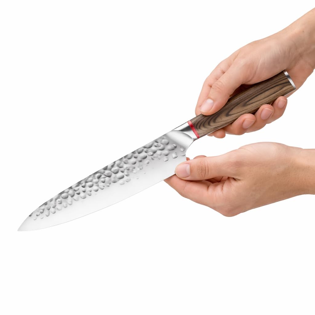 KASHTGO 8 Inch Chef Knife - Stainless Steel -14 KASHTGO 8 Inch Chef Knife - Stainless Steel -14