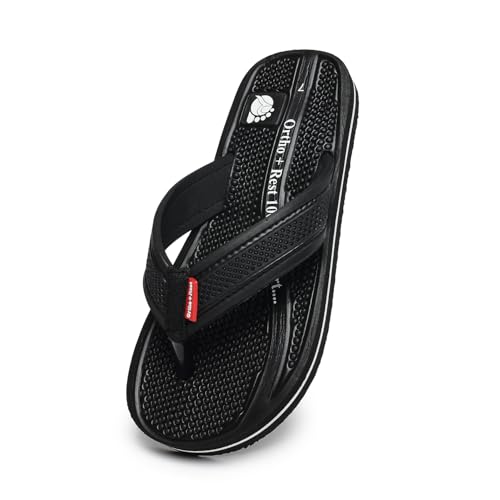 Image of Ortho + Rest Doctor Orthopedic Slippers for Men | Anti-Skid Flip Flops with Acupressure Massage Footbed | Extra Soft and Comfortable Doctor-Recommended Chappal for Pain Relief