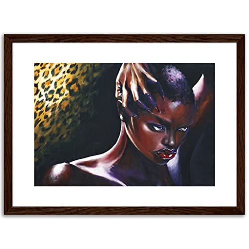 Impression léopard africain féroce décoration murale 30x40cm - 4