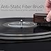 Fluance 3-in-1 Vinyl Record & Stylus Cleaning Kit with Anti-Static Carbon Fiber Brush, Velvet Brush, Stylus Brush - Precise Cleaning to Restore Sound Quality (VB65)