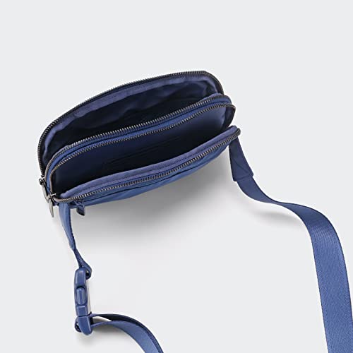 Image of Pander Everywhere Belt Bag for Women, 5 Zipper Pockets Nylon Crossbody Fanny Pack Purse (Blue Perennial)
