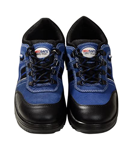 Image of NEOSAFE RUNX ISI Marked Sports Safety Shoes in sued Leather and Double Density Sole with Steel Toe, Lightweight