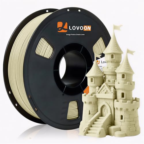Image of LOVOON PLA Filament 1.75mm, 3D Printer Filament Dimensional Accuracy + /- 0.02mm, Neatly Wound 3D Printing Filament, Fit Most FDM 3D Printers, 1KG Spool(2.2lbs), Beige