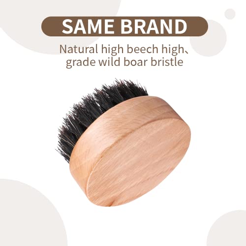 Boar Bristle Hair Beard Brush For Men Boar Bristle Black Walnut Wood Beard Comb Brush Men's Hand Size Hairbrush For Grooming Fine, Thin, And Normal Hair And Facial Hair Men To Tame And Soften Your Facial Hai #TOP3