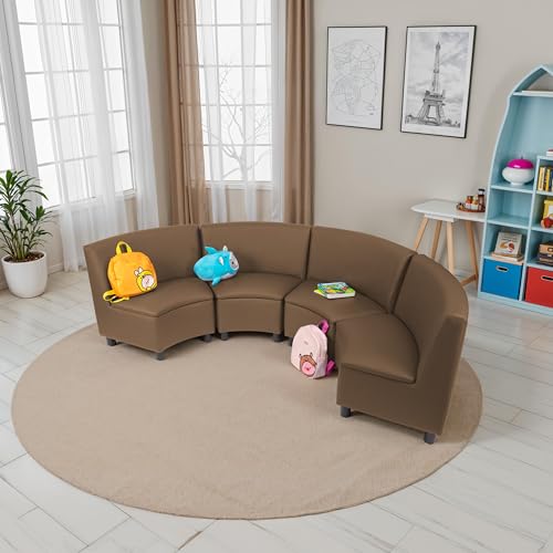Image of FDP Kid Comfort Collective Modular Wedge Chairs, 4-Pack - Chocolate