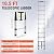 Grefinity 10.5 FT Aluminum Telescoping Ladder, One Button Retraction Extension Ladder, 375 lbs Load Capacity with Non-Slip Wide Feet, Compact Portable for Indoor Outdoor Use, RV, Attic and Roof Use