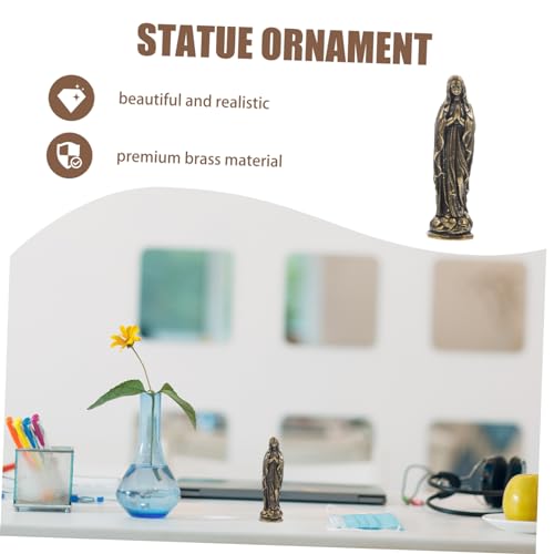 FCXDMY Ozdoby Maryi Miniaturowa statua Katolicyzm Dekoracja stołu Figurka religijna