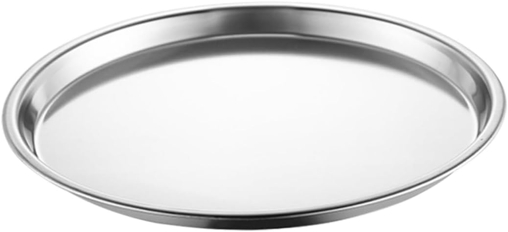 INOOMP Stainless Steel Food Storage Tray Cold Dish Serving Platter Lightweight Snack Dish for Parties Camping Everyday Use Easy to Clean