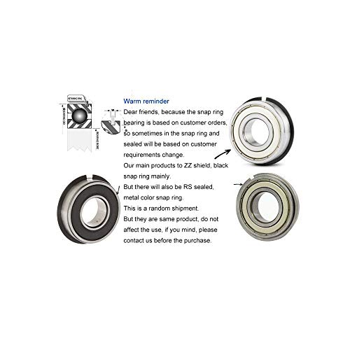 Roulement 6004NR 20x42x12mm à billes avec rainure et circlips de blocage - 5