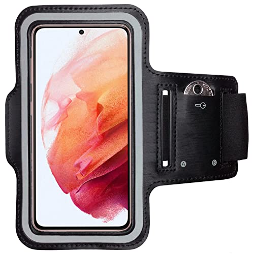 CoverKingz Brassard de Sport pour Samsung Galaxy S22 Plus - Brassard pour Smartphone, Accessoire de Sport avec Poche pour Les clés Galaxy S22 Plus - Accessoire Sport, Brassard téléphone Portable Noir Cover