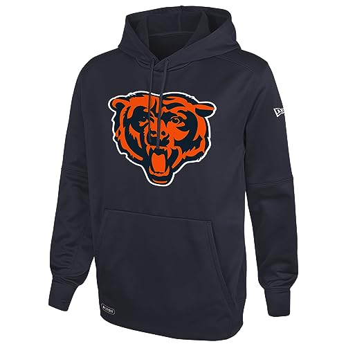 New Era NFL Men's Recognition Team Colors Pullover Performance Fleece Hoodie, Chicago Bears, Small