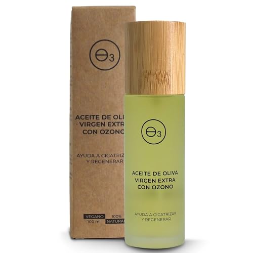 OZONO D'OR - Aceite ozonizado 100% Natural y ECO. Cicatrizante y Regenerador para Piel Atopica, Psoriasis, Dermatitis, Quemaduras, Heridas, Hemorroides | Aceite Corporal Bio Oil con Ozono. | 100 ml