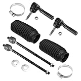 X AUTOHAUX 6 Pcs Front Inner Outer Tie Rod End Links with Boot for Dodge Grand Caravan 2001-2004 for Chrysler Town & Country Voyager 2001-2004 Suspension Steering Tie Rod End