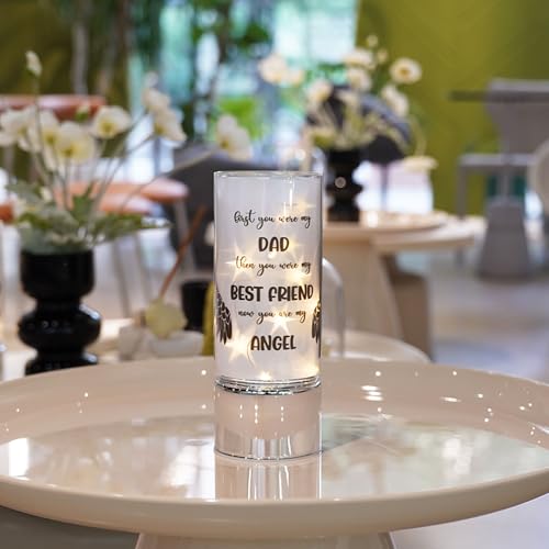 Cadeau de condoléances père lanterne commémorative en verre - 7