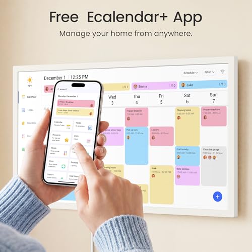Image of Dragon Touch 24 inch Digital Calendar Chore Chart - Interactive Touchscreen, Smart Family Planner, Hearth Display Desk Digital Calendar Best Gifts for Christmas, Wedding, Mom