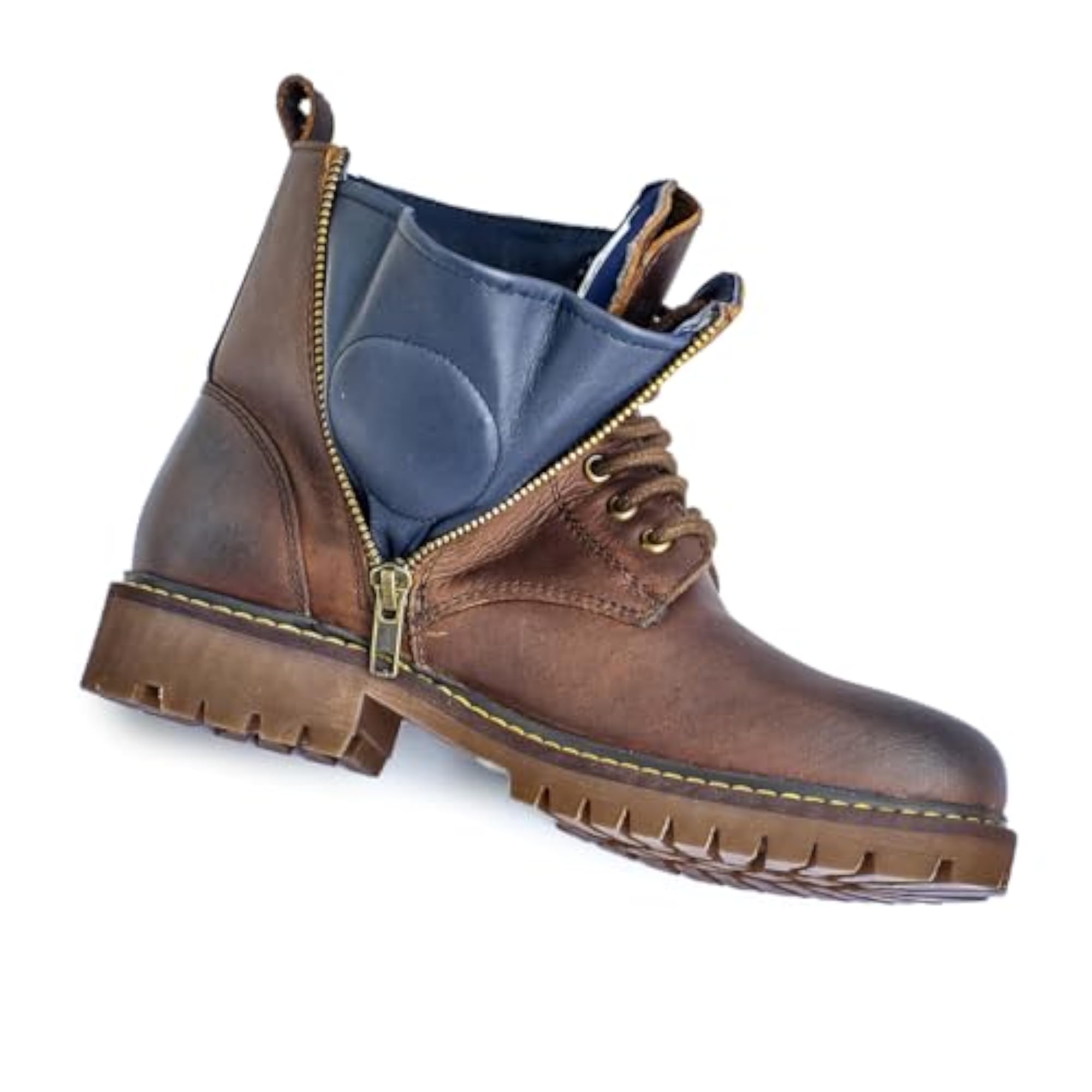 Leather Motorcycle Riding Boots - Hellcat 3 Point Protection Ankle, Toe & Heal Protectors