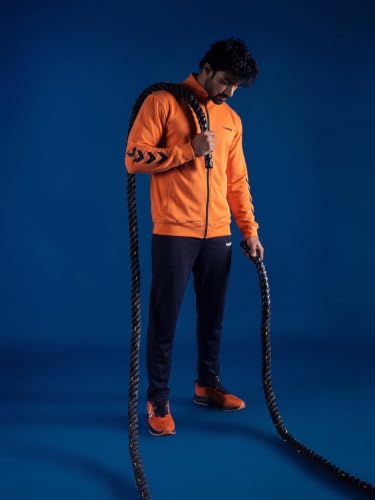 Image of hummel Promo Men's All weather Regular Fit Track Suit with Zipper and Pockets Comfortable Breathable Stretchable Soft Fabric For Everyday Use Ideal for Gym Training or Running Loungwear